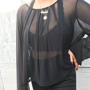 Sheer black long sleeve